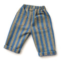 Blue & Khaki Stripe pull on trousers